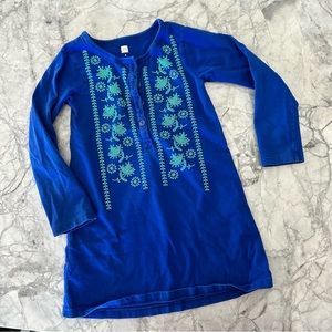 Tea Collection Royal Blue Long Sleeve Dress